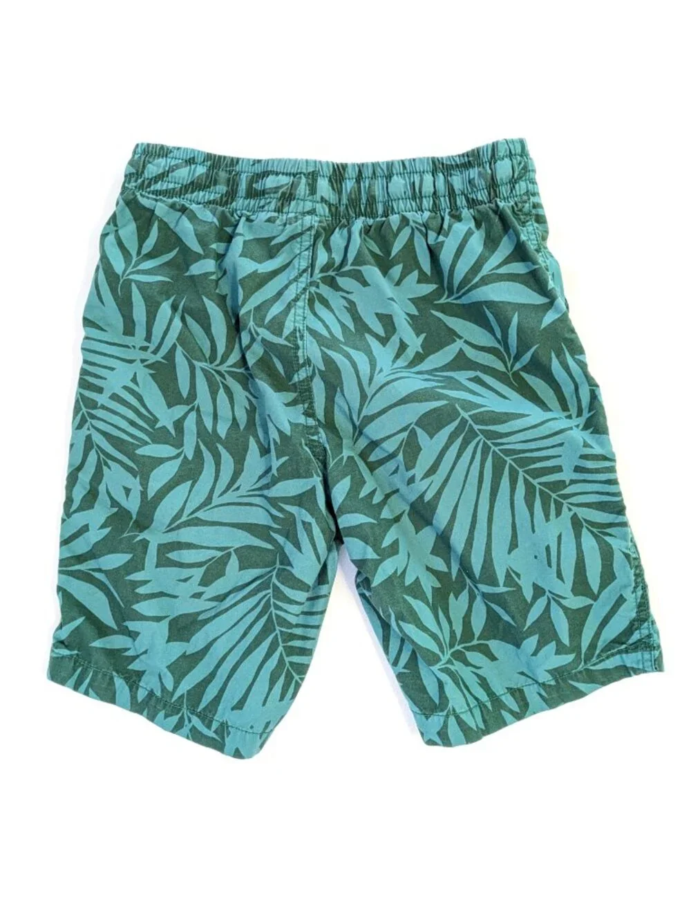 Gap Kids Green Swim Trunks - Boy's L (10) - Tropical Leaves Youth Swimsuit
